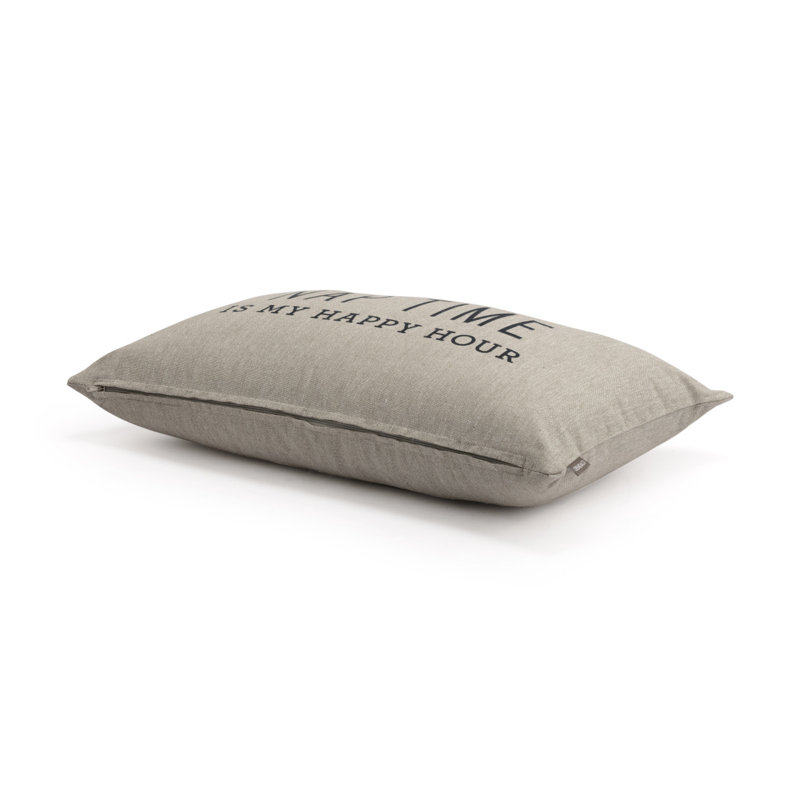 Cotton Blend Reversible Throw Pillow