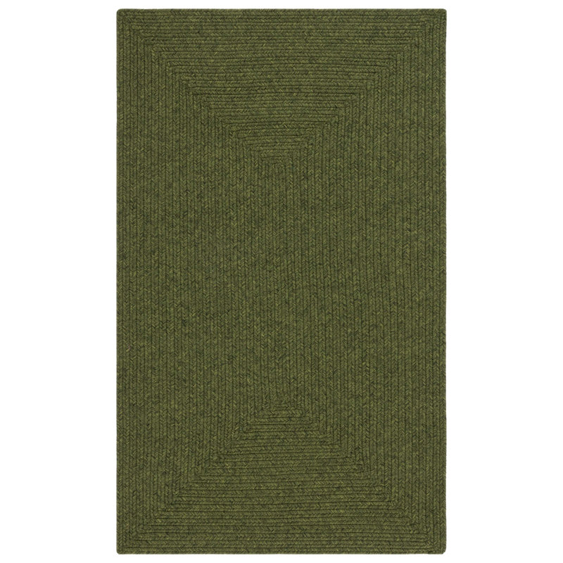 Lakehurst Solid Green Indoor/Outdoor Rug, Rectangle 91cm x 152cm