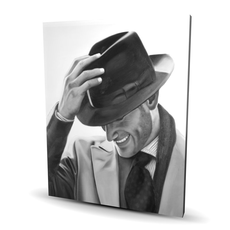 Well-dressed man - Gray Figurative Canvas for Home Decor
