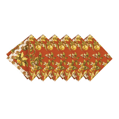 Leday 100% Cotton Floral Square Napkin