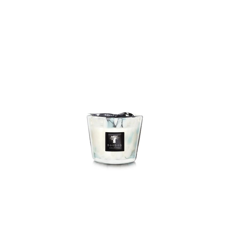Pearls Sapphire Candle, 3.9" H x 5.07" W x 5.07" D