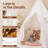 Wilwolfter Playhouse for Kids, Foldable Play Tent with Colorful Flags & Star Lights, Indoor Play Tent for Girls & Boys