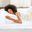 Drap-housse pour lit simple en satin de coton blanc 4 pièces