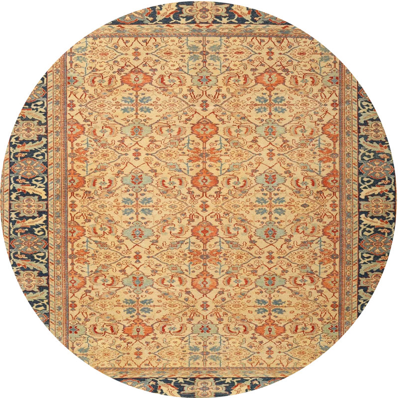 Tapis oriental tissé à la machine Chedo, Rond 3 pi