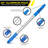 20" Aluminum Pole with Click / Lock Adapter Cone, 12 Pack