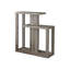 Table d'appoint de salon - Style moderne étroit avec stratifié taupe, finition foncée pour console décorative à trois niveaux
