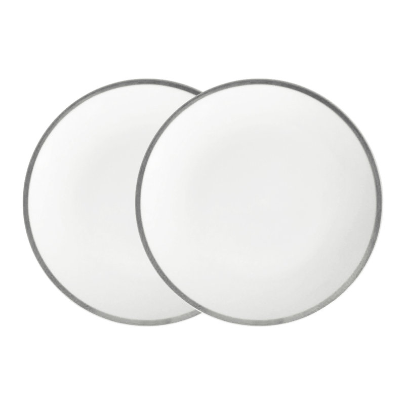 Platinum Edge 2 Piece 8" Plates Set