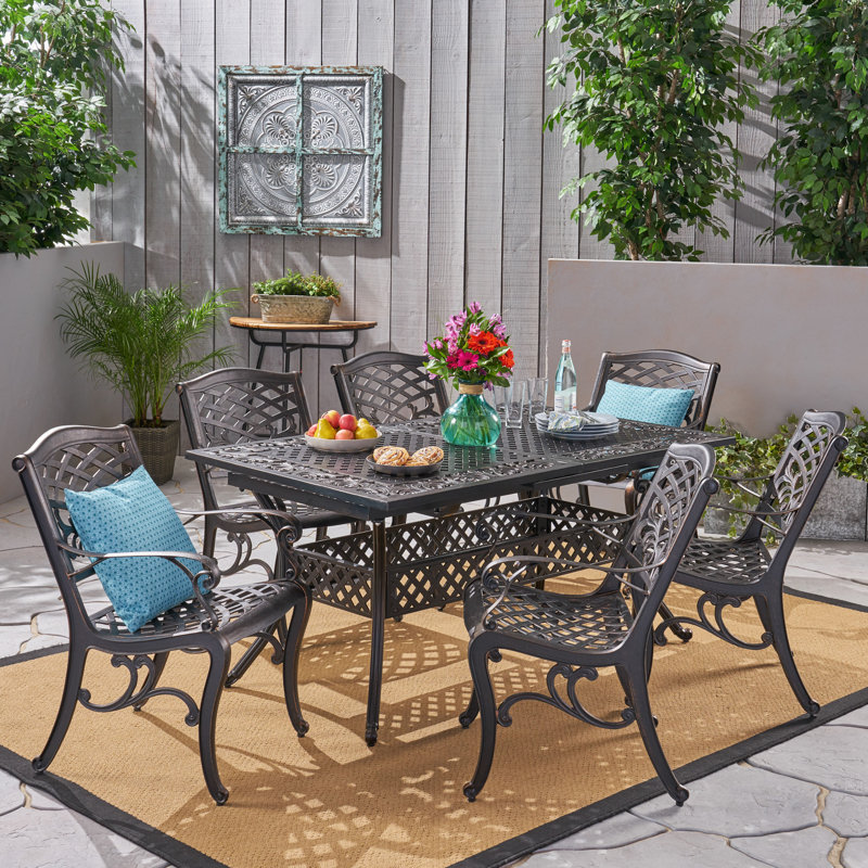 Gish Patio Dining Set, 6