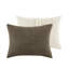 Édredon simple en chenille de tricot gaufré brun, rembourrage, 2 taies décoratives assorties, revers, lavable à la machine, ensemble de literie café, 100% réversible-120649297