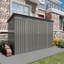 Remise de rangement extérieure 4 x 9 pi, abri de jardin en métal avec toit incliné, 6 évents et 2 portes battantes pour la cour, le jardin, le patio, le garage, la pelouse