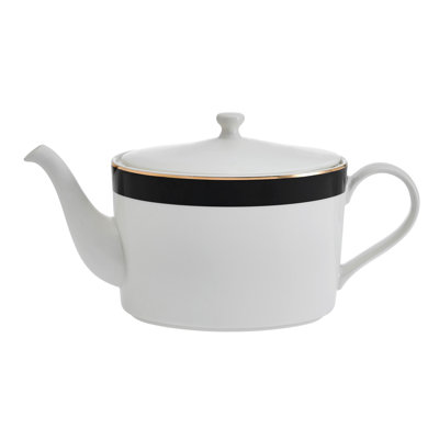 Mikasa Luxe Deco 4-Cup China Teapot, 1.1L, White