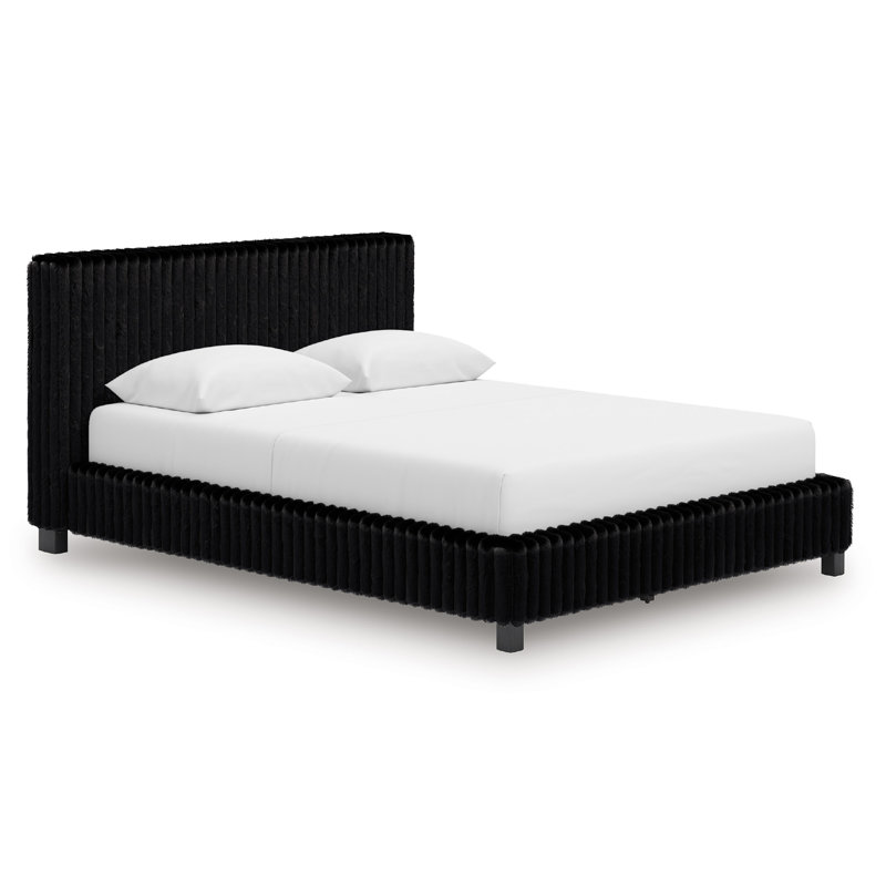 Grand lit tapissier Laurentis, Noir, Grand