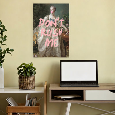 Don'T Rush Me Portrait Classic Elegant Modern Portrait Flower Wall Art Print
