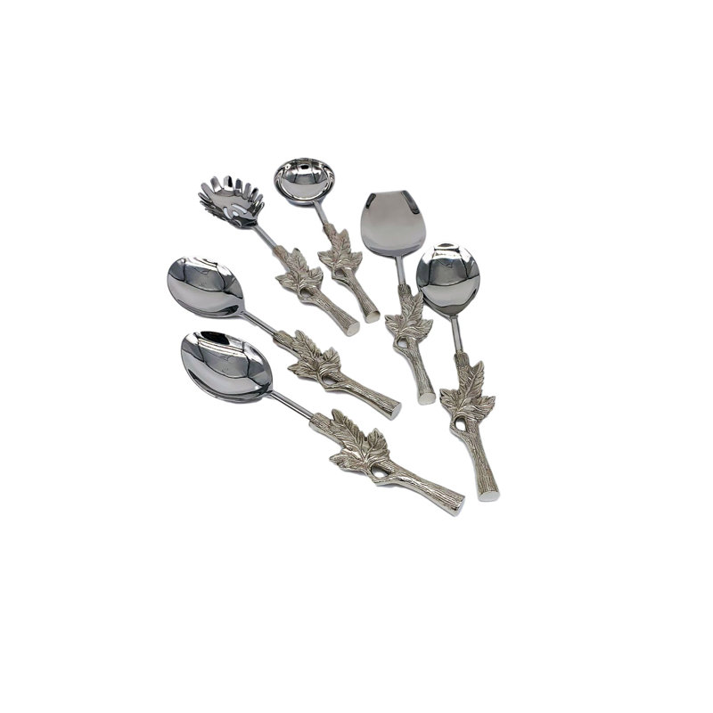 Blanken 6 Piece Stainless Steel Hostess Set, Silver