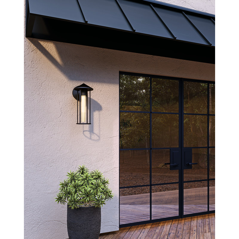 Harpy Aluminium Wall Light, Black,  12.63"H x 7.38"W x 8.75"D