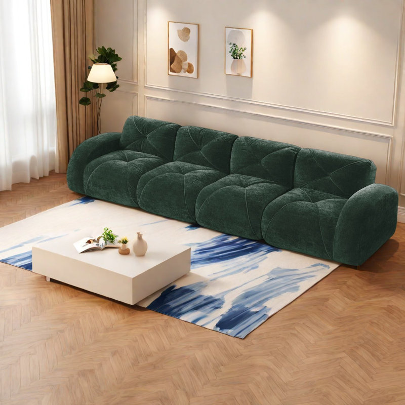 Canapés luxueux en velours, conception ergonomique, idéal pour les espaces de vie