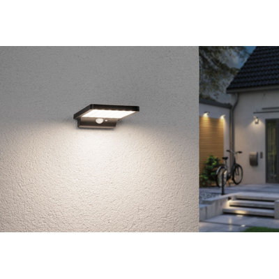 draußen Solar-Wandleuchte Solveig 300lm PIR IP44
