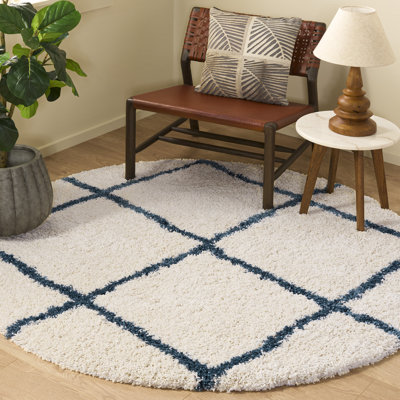 Tapis ivoire / gris à motif géométrique Darrold