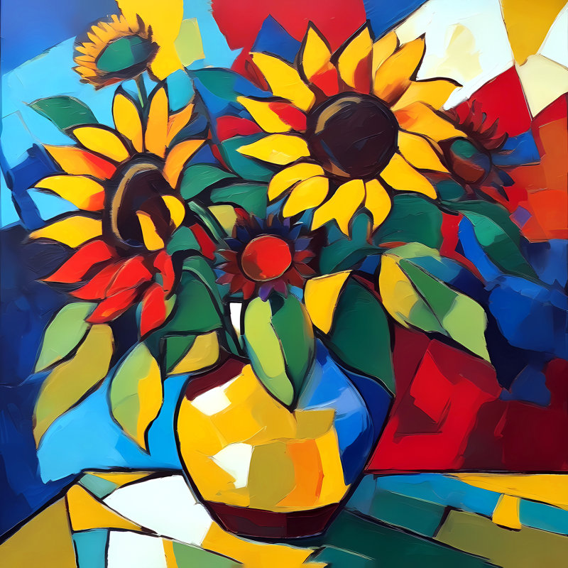 Summer's Bouquet II, 42" H x 42" W