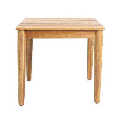 Wood Rustic Side Table With Slat Detail, 20X20x18.17, Hue , Coloration