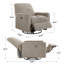 Fauteuil inclinable électrique pivotant 31,5 pouces-790092383