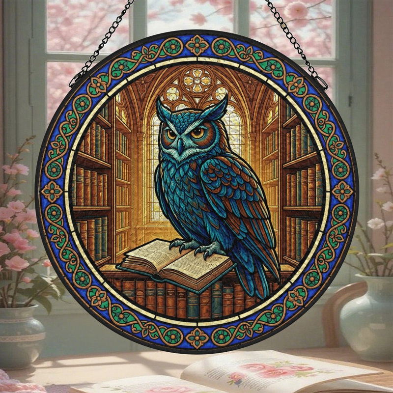Book Owl Vintage, 11,8 x 11,8 po (30 x 30 cm)