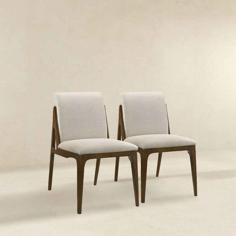 Ensemble de chaises Grivelle en tissu (ensemble de 2), Crème, crème