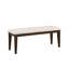 Banc 48 pièces 1 pièce en tissu beige avec siège rembourré au look classique