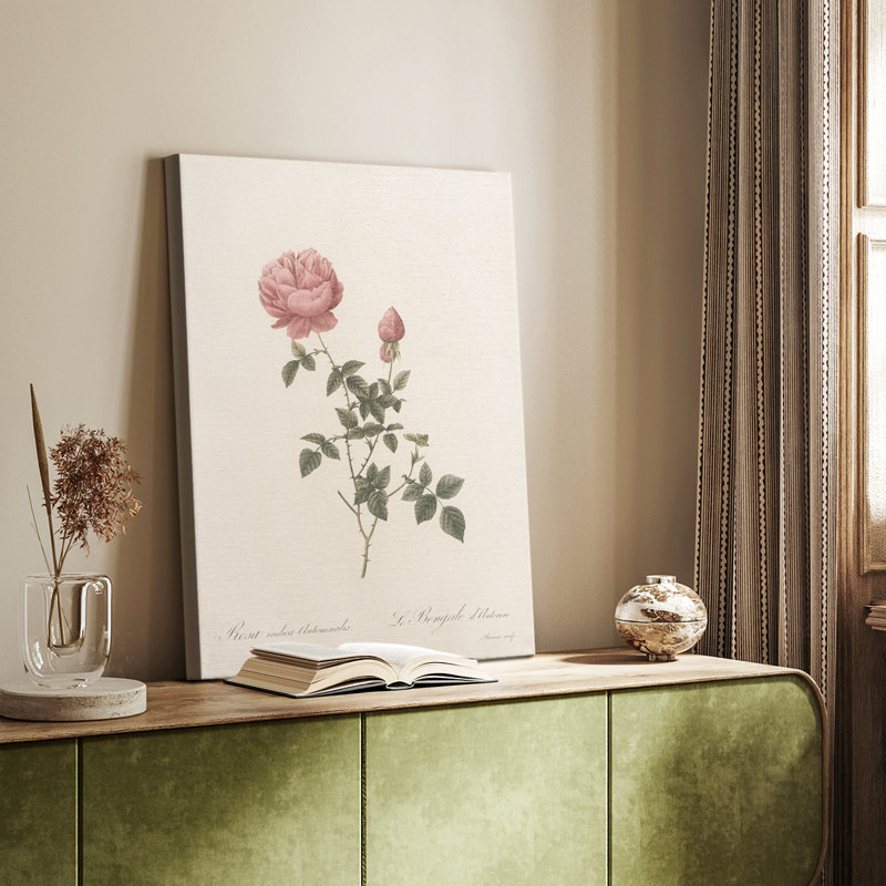 Imprimé floral rétro CXL III - galerie enveloppée Cavas, H 60 po x l 40 po