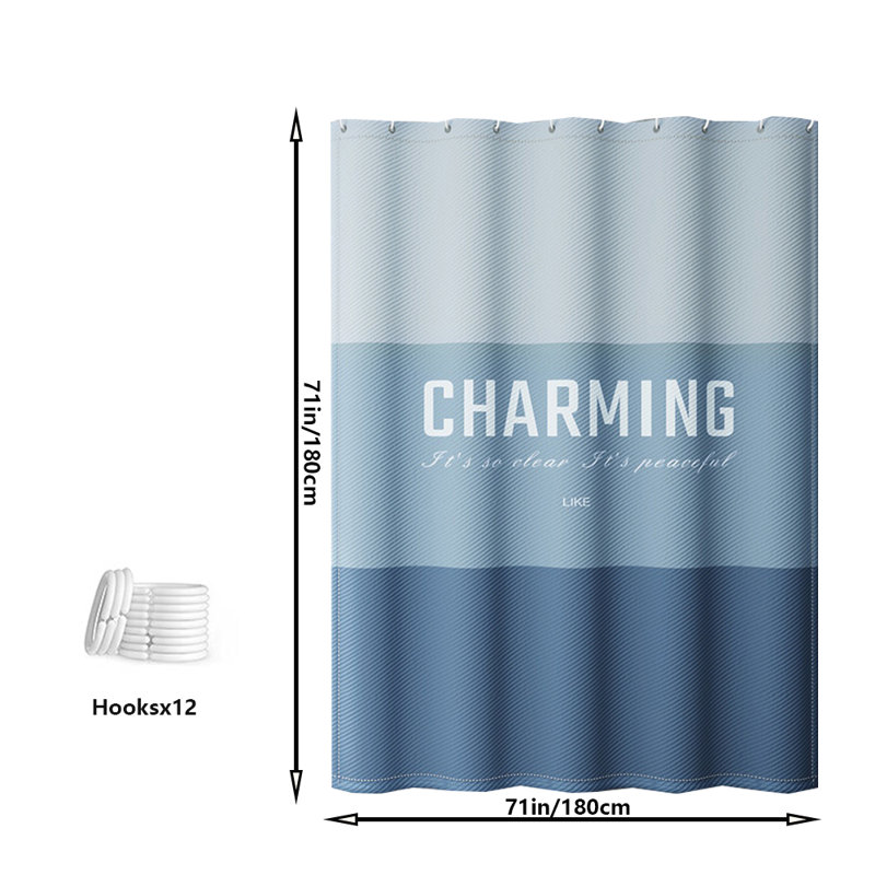 Shower Curtain With Hooks Included
