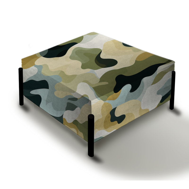 Grand repose-pieds carré camouflage Desert Oasis Ideational