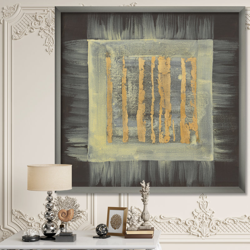 «Galm Abstract II», reproduction sur toile encadrée, H 16 po x l 16 po x P 1 po, Cadre argenté
