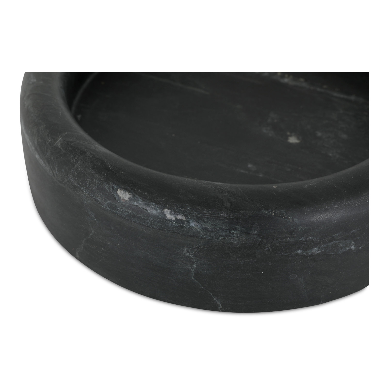 Genuine Marble Catchall Decorative Object, Black