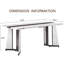 Grande table de salle à manger rectangulaire 70,9 ", grand bureau imperméable en grain de marbre pour 8 personnes, table de salle à manger familiale de luxe avec pieds réglables pour la cuisine, le salon, le bureau, blanc