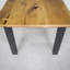 Berkeley Oak Rectangular Unfinished Wood Top Dining Table with Steel Base-1072585165-1072585166