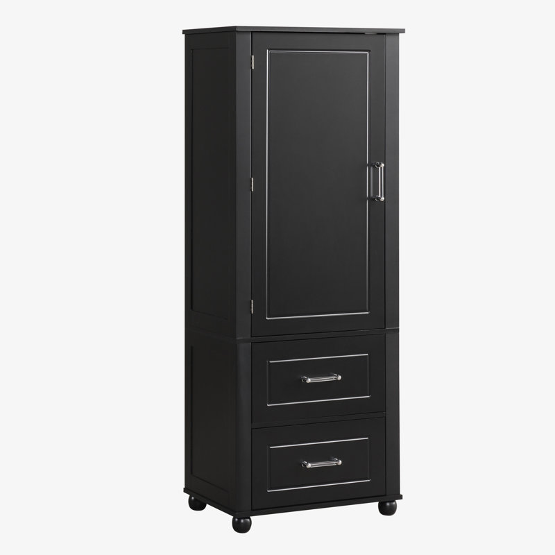 Azaan Freestanding Bathroom Cabinet, Black