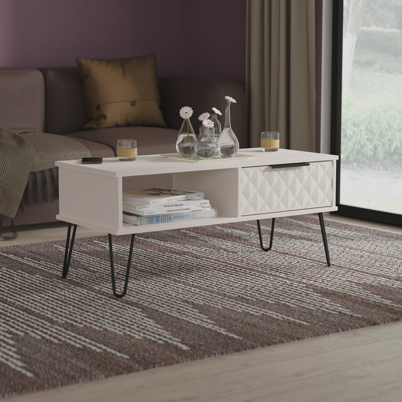 Tarkio Coffee Table with Storage, Beige