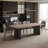 Modern simple rectangular solid wood slate tabletop-1051637088