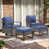 Structure grise / coussin bleu