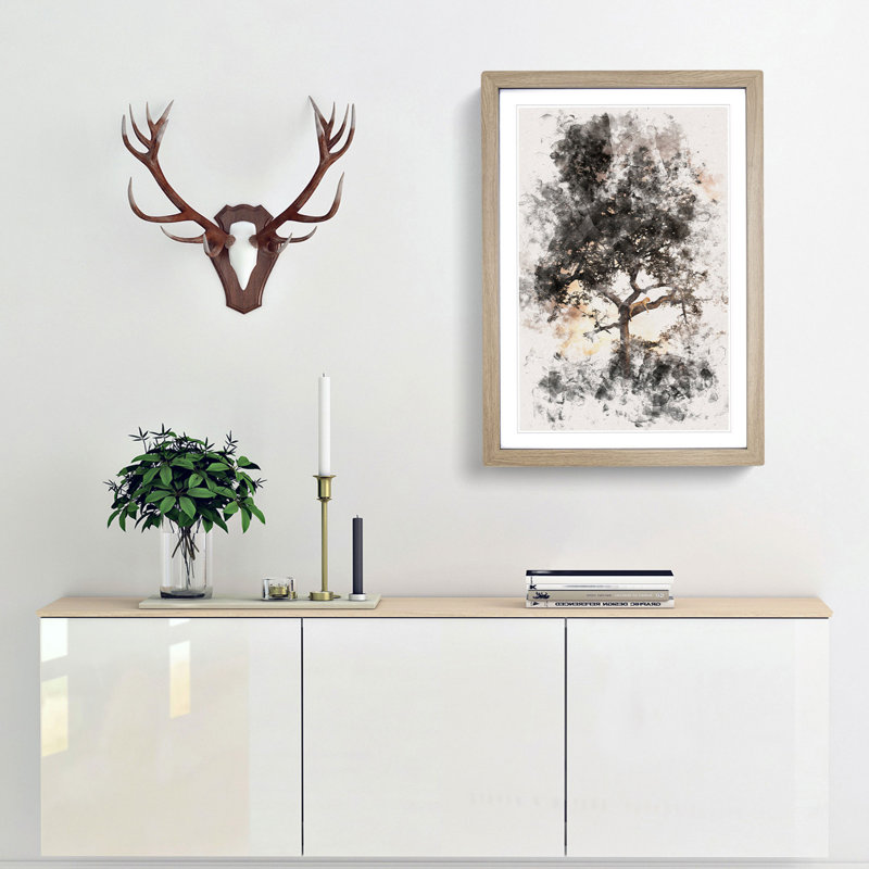 Leopard Siesta - Framed Print, Oak Framed, 87cm H x 62cm W x 2cm D