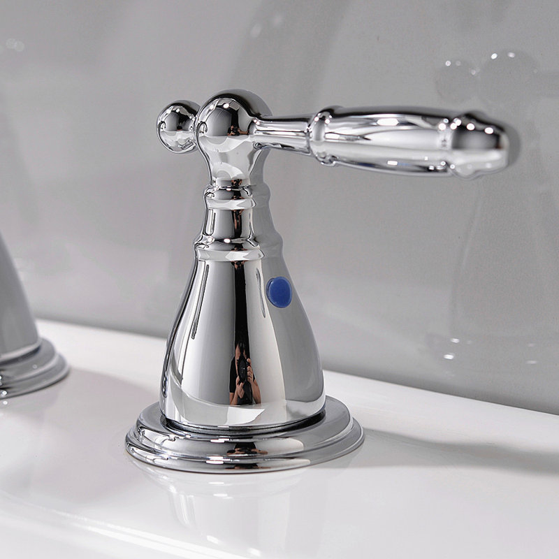 Widespread 2-handle Bathroom Faucet with Drain Assembly, Chrome