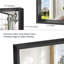 Miroir de salle de bain 18 po x 24 po noir, cadre en aluminium épais 0,6 po -642205071