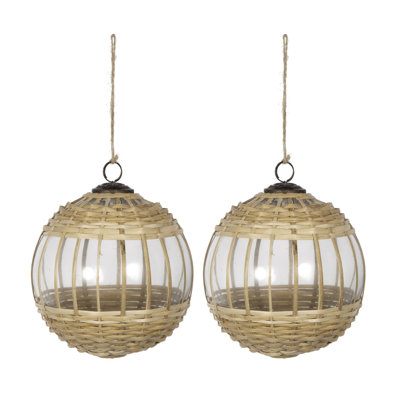 D5" X-Mas Hanging Ornament, Decorative Hanging Ball Christmas Tree Ornaments For Holiday Party Decorations, Set Of 2