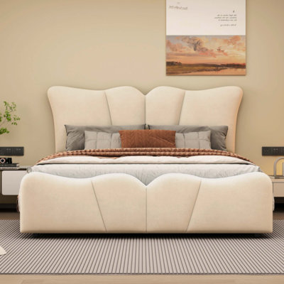 Upholstered Platform Bed Velvet Upholstered Bed