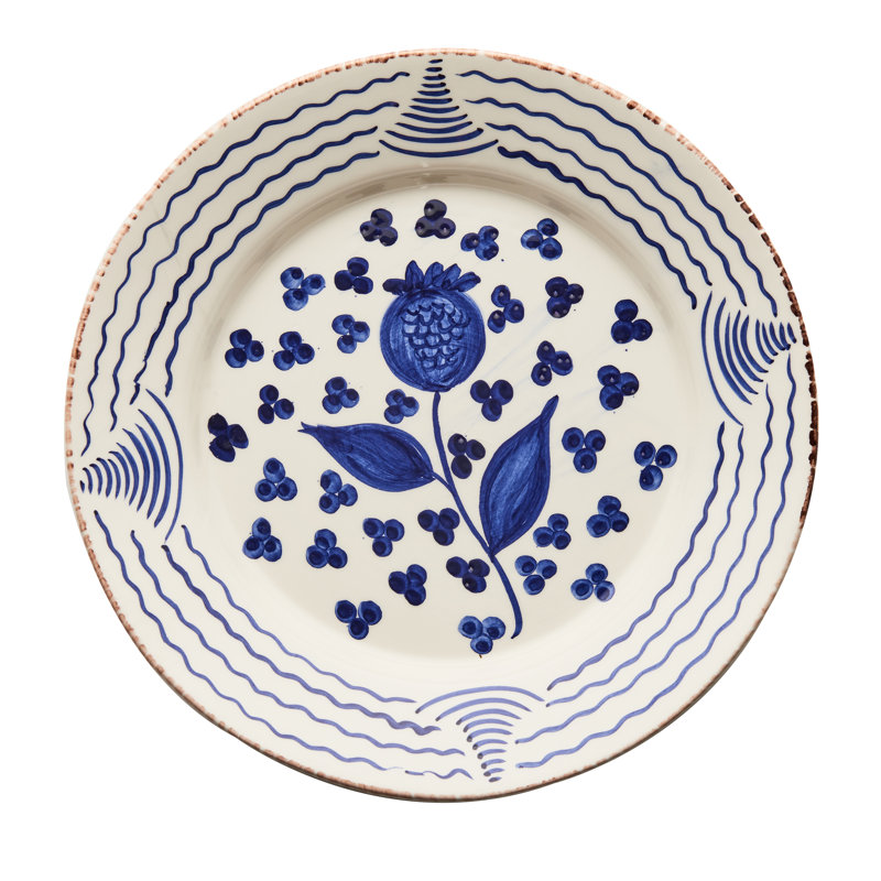 Ensemble de 2 assiettes blanches et grises Casa Nuno, grenade / vagues