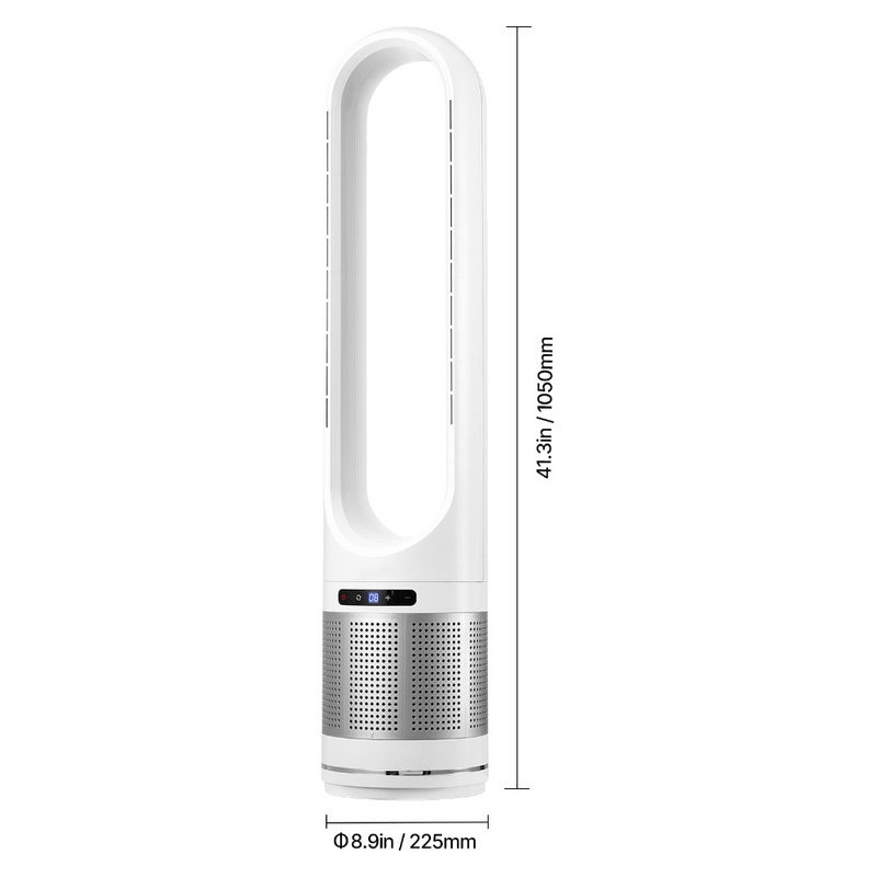 Ventilateur tour oscillant de 40 po, débit d'air de 15,4 pi / s, minuterie de 8 heures avec télécommande