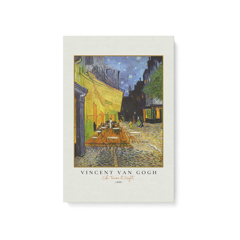 «Van Terrace» par Van Gogh, impression sur toile dans un cadre, H 18 po x l 12 po, Toile tendue