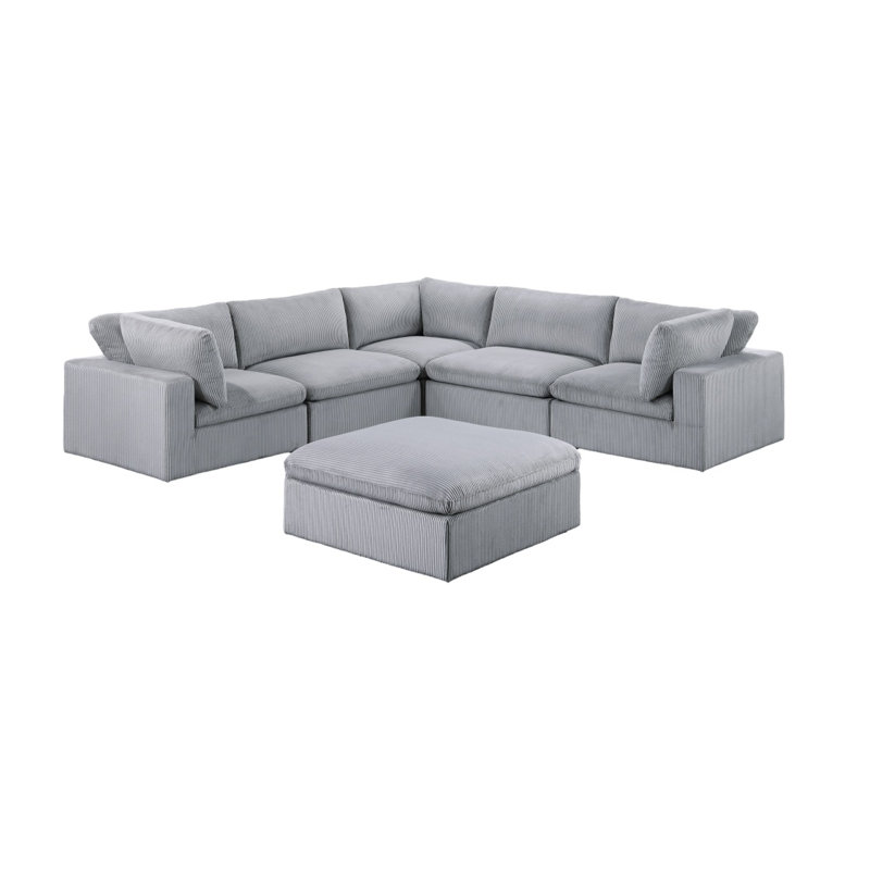 Melody Grey Sectional With Pullout