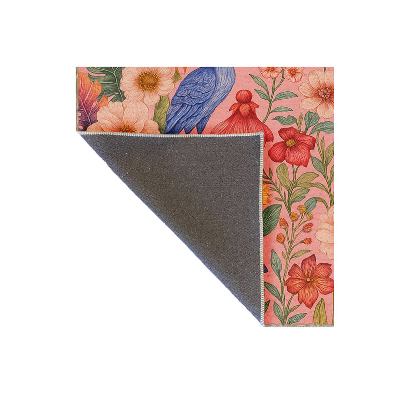 Tapis orange tissé lavable Mosso, 2'6" x 4'11"