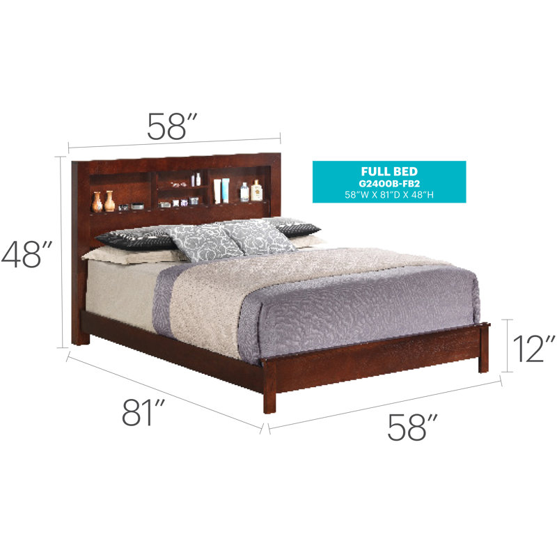 Lisbon Bookcase Bed, Full, Cherry